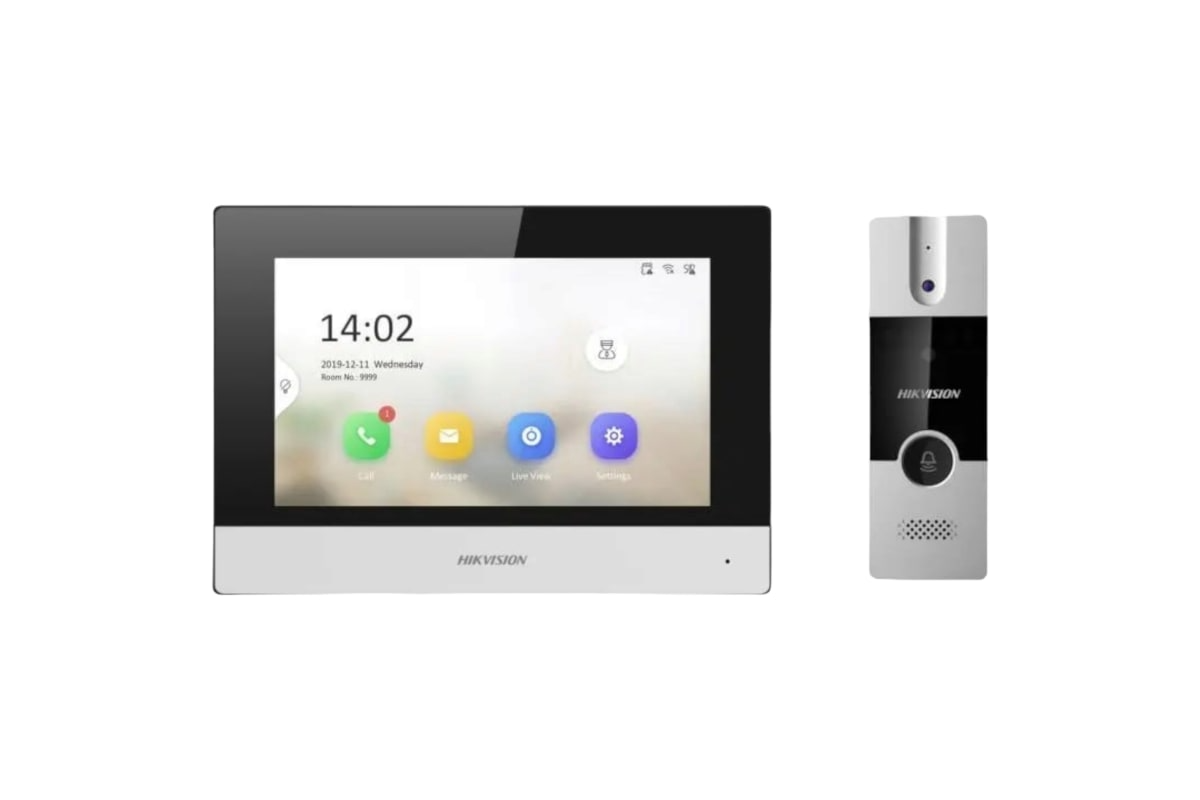KIT IP VIDEO PORTERO HIBRIDO INTERCOMUNICADO WIFI DS-KIS302-P HIKVISION