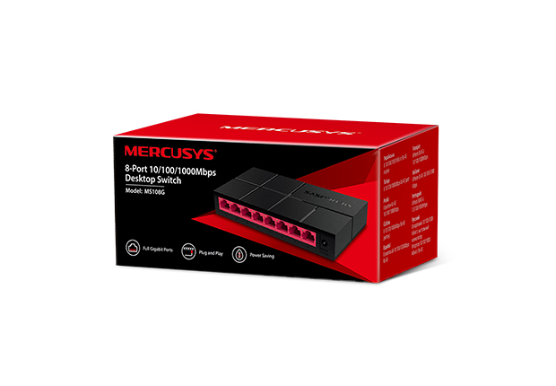 Mercusys Switch MS108G, 8 Puertos, 10/100/1000 Mbps