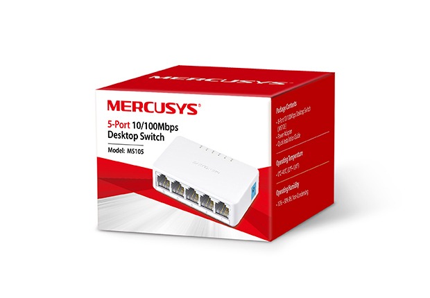switch Conmutador de escritorio de 5 puertos 10/100 MS105 Mbps MERCUSYS