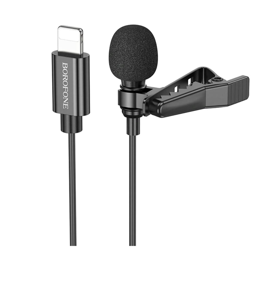 MICROFONO LAVALIER PARA IPHONE BOROFONE NEGRO