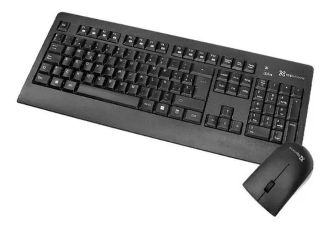 Kit Teclado Mouse Inalámbrico KlipX KCK-265S Receptor USB 2.4 ghz Negro