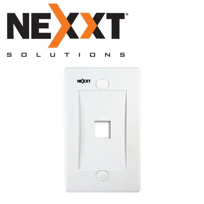 Placa Montaje Nexxt AW160NXT01, 1 Puerto, Blanco, Redes