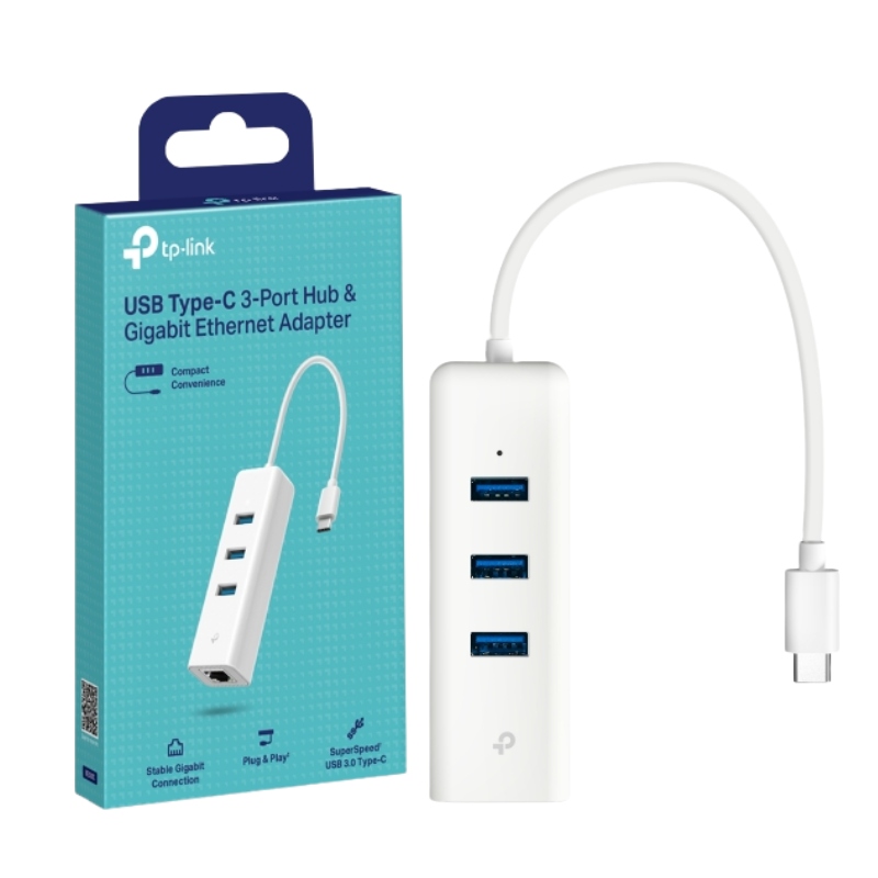 ADAPTADOR USB C- HUB a RED y GbE+HUB TP-LINK UE330C